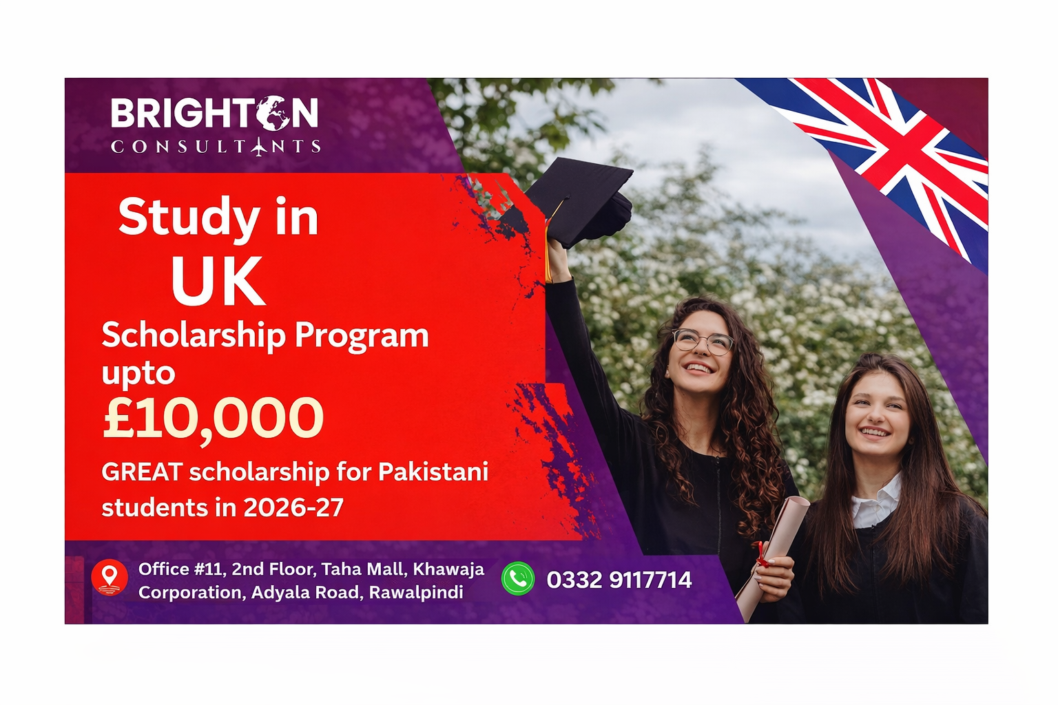 UK Master’s Scholarships 2026–27 £10,000 GREAT Funding for Pakistani Students